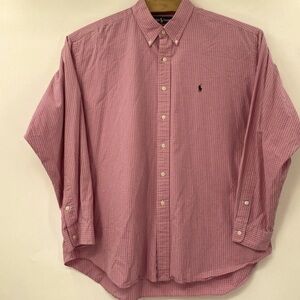 Ralph Lauren Blake Men’s XL Pink Plaid Cotton Long sleeve Buttons Down shirt